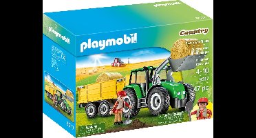 PLAYMOBIL Grote tractor met aanhanger - P-9317 - 47-delig