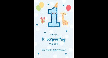 Cijferkaarten - De mooiste Leetijd - Verjaardagskaart 1 Voor je verjaardag veel liefs!...