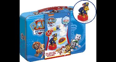 PAW Patrol speelgoed Chase gips figuur gieten en beschilderen - Totum knutselset in metalen koffertje - vanaf 5 jaar