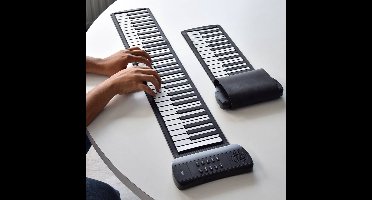 MikaMax Oprolbaar Keyboard – Digitale Piano – 61 Toetsen – 16 Instrumenttonen – Opname Functie –  Ingebouwde Luidspreker – Incl. Opbergtas – Roll Up Keyboard