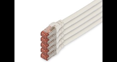 CAT6 sFTP kabel 10 meter Wit - 10 stuks