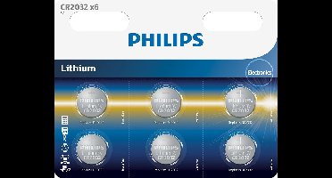 Philips - Knoopcel batterijen - CR2032 - 6 stuks