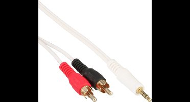 3,5mm Jack - Tulp stereo audio kabel - wit - 7,5 meter