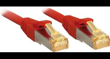 LINDY 47298 RJ45 Netwerkkabel, patchkabel CAT 6a (losse kabel CAT 7) S/FTP 10.00 m Rood Snagless 1 stuk(s)