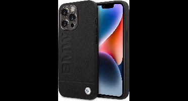 BMW Signature Leather Back Case (MagSafe Compatible) - Geschikt voor Apple iPhone 14 Pro Max (6.7") - Zwart