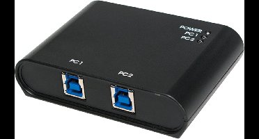 LogiLink UA0216 2 poorten USB 3.2 Gen 1-schakelaar (USB 3.0) Zwart