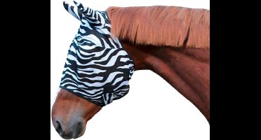 Excellent Vliegenmasker Zebra Full - Polyester - Klittenband - 20,5 x 13,5 x 8 cm