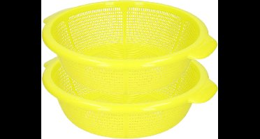 PlasticForte set van 2x stuks kunststof keuken vergieten van 31 x 9.5 cm in de kleur groen -ã¯â¿â½keuken accessoires