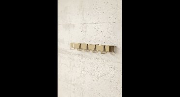 Vij5 - Coatrack by the Meter - metalen design kapstok met 5 haken - Anodic Gold