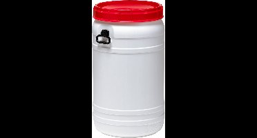 Vat met zeer wijde hals, wit/rood, 110 l