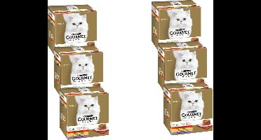 6x Gourmet Gold - Hartig Torentje Mix Multipack - Kattenvoer - 8x85g