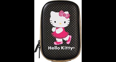 Hello Kitty Hardcase Cameratas – Zwart & Goud – Universele Beschermhoes – Meisjes – Telefoon / Camera / MP3