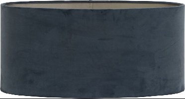 Light & Living Lampenkap Ovaal Velours - Dusty Blue - 38x17,5x19cm - voor Tafellampen, Staande lamp