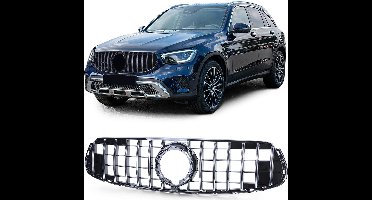 Passend Voor Mercedes GLC X253 SUV met Sportpakket Vanaf 2020 Sport Grill Hoogglans Zwart / Chrome Amg GT Look