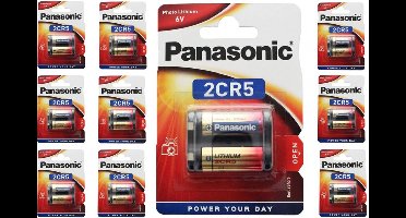 Panasonic 2CR5 6V Lithium Batterij 10x Blisters