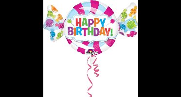 Folieballon Snoep Happy Birthday XL