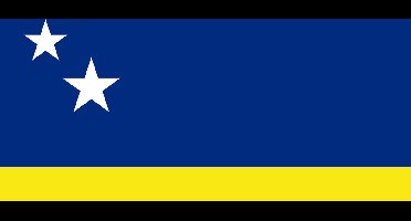 *** Grote Vlag Curaçao - Curaçaose Vlag - 150x90cm - van Heble® ***