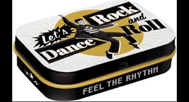Pepermunt Blik Elvis Let's Dance Rock 'n' Roll 6 x 4 cm
