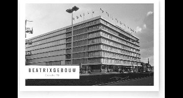 Walljar - Beatrixgebouw '70 - Zwart wit poster