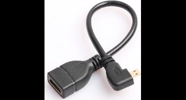 Micro HDMI - HDMI adapter - 90° haaks naar links - versie 1.4 (4K 30Hz) - 0,15 meter