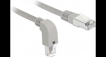 S/FTP CAT6 Gigabit netwerkkabel haaks/recht / grijs - LSZH - 1 meter