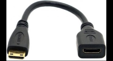 Mini HDMI verlengkabel - versie 1.4 (4K 30Hz) / zwart - 0,15 meter