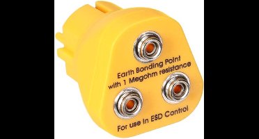 Velleman Aardingsstekker voor antistatische mat, Europa, geel