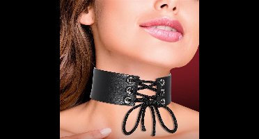 Collar with Lace Vegan Leather One Size