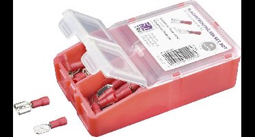 TRU COMPONENTS TC-6646616 Assortiment kabelschoenen 0.50 mm² - 1.50 mm² Rood 140 stuk(s)