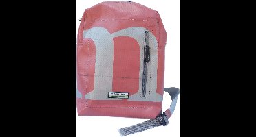 green-goose® Kinder Rugzak Silnice | Rood, Grijs | Backpack Rugtas van Upcycled Vrachtwagenzeil | Stevig en Duurzaam | 23x33x8cm | Gerecycled Materiaal uit Europa