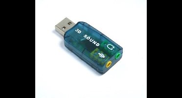 USB-A - 3,5mm Jack headset audio adapter / blauw