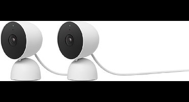 Google Nest Camera - Beveiligingscamera - Wit - FullHD - Bedraad - 2 stuks