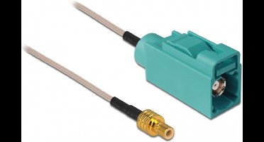 Fakra Z (v) - SMB (v) adapter kabel - RG316 - 50 Ohm / transparant - 5 meter