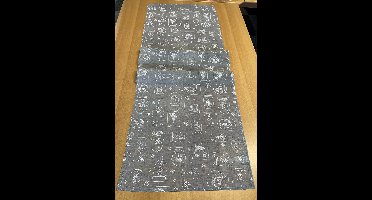 Unique Living - Tafelloper - Let it Snow - Grijs - Kerst - Loper 150 cm