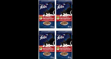 4x Felix Sensations Droog Countryside - Kattenvoer - 4kg