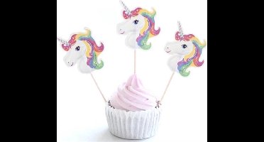 *** 36 Stuks Eenhoorn Prikkers - Cupcake Versiering - Unicorn - van Heble® ***