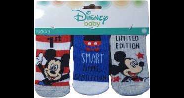 Disney -3 pack baby sokjes Disney - Mickey Mouse - maat 6-12 maanden - Disney Baby