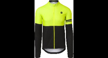 AGU Duo Fietsshirt Lange Mouwen Essential Heren - Black/Yellow - Maat S
