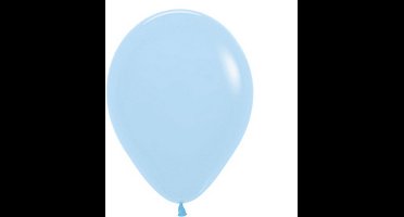 Amscan Sempertex Pastel Matte Latex Ballonnen (Pakket van 50) (Blauw)