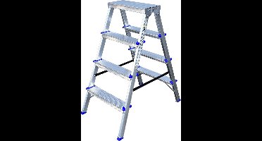 Alumexx DX - Dubbele trap 4 treden - Huishoudtrap - Keukentrap - Inklapbaar - 2,9m Werkhoogte