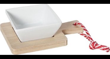 Dish On Bamboo Tray 14x10x4.2cm