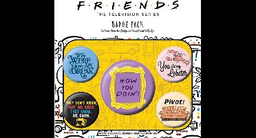 Friends Button Badges (Pack of 5) (Multicoloured)