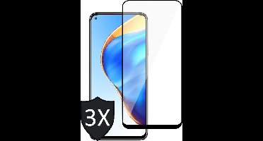 Screenprotector geschikt voor Xiaomi Mi 10T Pro - 3x Glas Screen Protector Full Screen