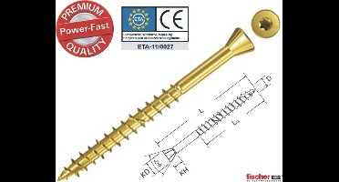 Fischer safety screw 7 x SH 235 T, 100 pieces, # 89182