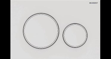 Geberit Sigma20 bedieningsplaat - 2-toets spoeling - ronde knoppen - matwit/wit/matwit e.t.c.
