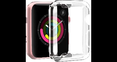 Screenprotector + Hoesje geschikt voor Apple Watch Series 6 40 mm - Volledige 360 Graden Bescherming