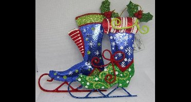 Kurt Adler - Kersthanger - 2 stuks - schaatsen - blauw - 12,5 x 15 cm - metaal