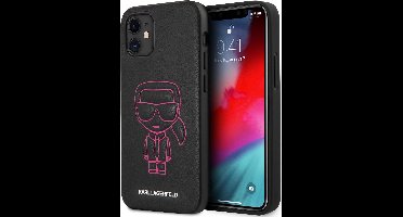 Roze hoesje van Karl Lagerfeld - Backcover - iPhone 12 Mini - Embossed