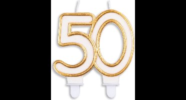 Cijferkaars 50 Glitter 7 X 7,5 Cm Wax Goud