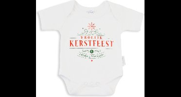 Funnies - Rompertje, Vrolijk Kerstfeest - eerste Kerstmis maat 50-56- kerstmis - baby - 1e kerst